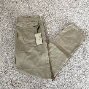 NWT Burberry Alton Selvedge Chino Pants Size 33R x 31 Mens Camel Khaki $250 MSRP